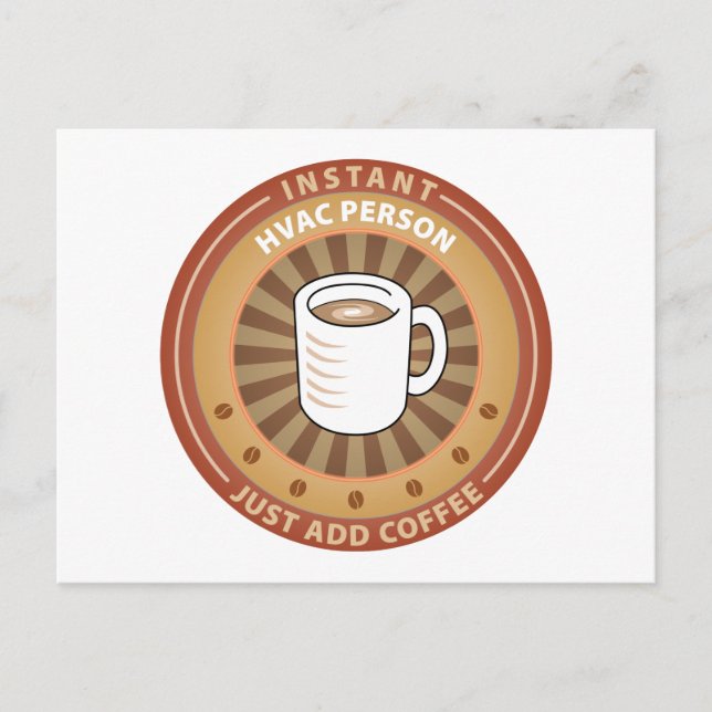 Instant HVAC Person Postkarte (Vorderseite)