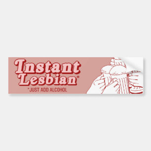 INSTANT LESBIAN NUR HINZUFÜGEN ALKOHOL AUTOAUFKLEBER