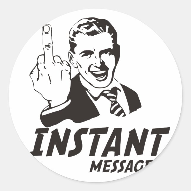 INSTANT MESSAGE RUNDER AUFKLEBER (Vorderseite)