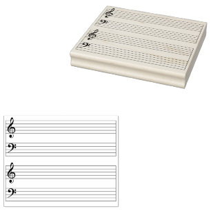 Instant-Musik-Manuskript-Papier für große Mitarbei Gummistempel