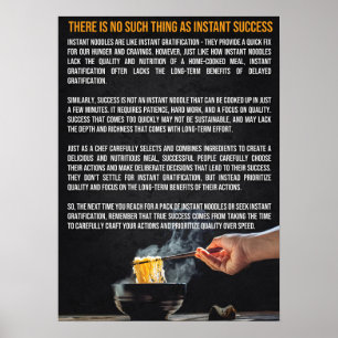 Instant Noodle Analogy For Success - Motivational Poster