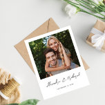 Instant Photo 2 Save the Date - White Einladung<br><div class="desc">Get your guests excited for your beautiful wedding by sending your modern & Chic Instant Photo 2 Save the Date - White Save the Date Cards with your photo & modern calligraphy.</div>
