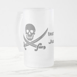 Instant Pirate - Fügen Sie einfach Rum hinzu Mattglas Bierglas