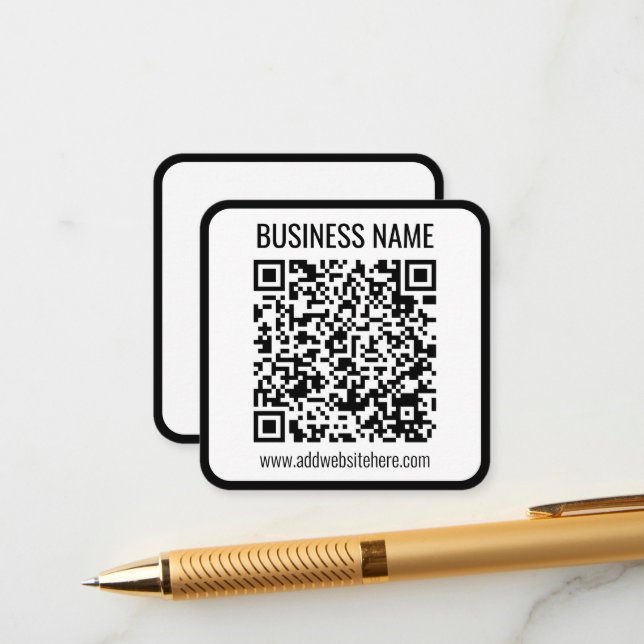 Instant QR Code (geben Sie Ihre Website-URL ein, u Begleitkarte (Vorderseite/Rückseite Beispiel)