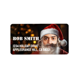 Instant Santa! Fügen Sie einfach Ihr Gesicht hinzu Adressaufkleber
