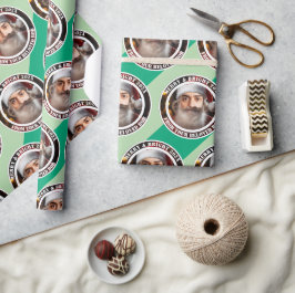Instant Santa! Fügen Sie einfach Ihr Gesicht hinzu Geschenkpapier