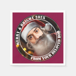 Instant Santa! Fügen Sie einfach Ihr Gesicht hinzu Serviette