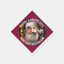 Instant Santa! Fügen Sie einfach Ihr Gesicht hinzu Serviette