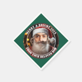 Instant Santa! Fügen Sie einfach Ihr Gesicht hinzu Serviette