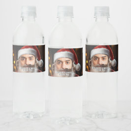 Instant Santa! Fügen Sie einfach Ihr Gesicht hinzu Wasserflaschenetikett