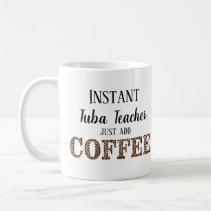 Instant-Tuba-Lehrer einfach Kaffeemusik hinzufügen Kaffeetasse