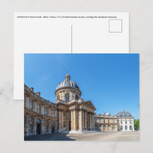 Institut de France facade - Paris, Frankreich Postkarte