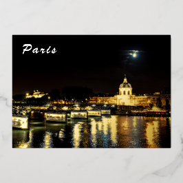 Institut de France und Pont des Arts - Paris Folien Feiertagskarte