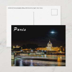 Institut de France und Pont des Arts - Paris Postkarte