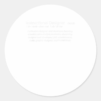 Instructioner-Designer definiert Runder Aufkleber