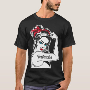 Instruktorin Rosie The Riveter Button Up T-Shirt
