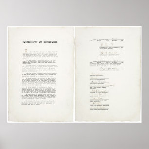 Instrument der Kapitulation für Japan im Zweiten W Poster