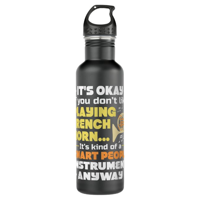 Instrument für intelligente Menschen - Französisch Edelstahlflasche (Vorderseite)