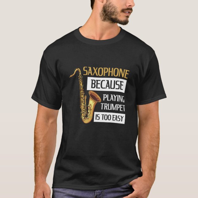 Instrument-Saxophon-Zitat für einen sächsischen Sp T-Shirt (Vorderseite)