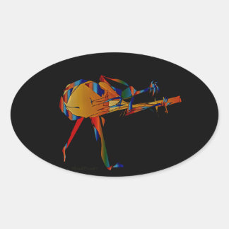 Instrumentalist Ovaler Aufkleber