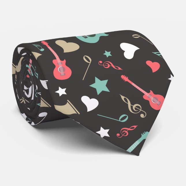 Instrumente der 50er Jahre Krawatte (Gerollt)
