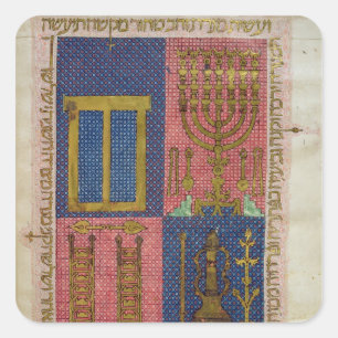 Instrumente des Tempels Quadratischer Aufkleber