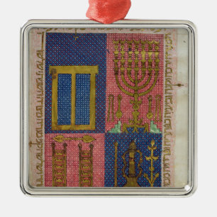 Instrumente des Tempels Silbernes Ornament