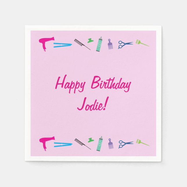 Instrumente für den Haarstil 2 Serviette (Vorderseite)