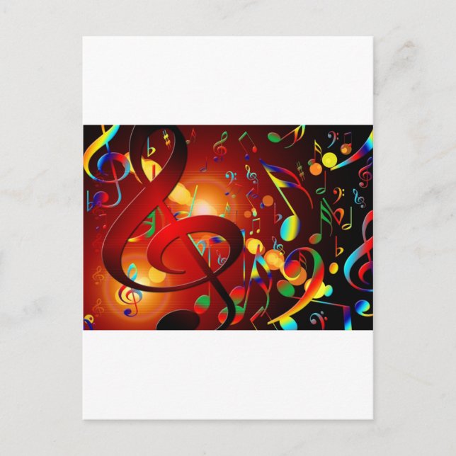 Instrumente für Musik, Musik und Tanz Postkarte (Vorderseite)
