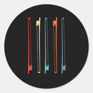 Instrumentengeschenk für Violine-Stick-Vilinist Runder Aufkleber