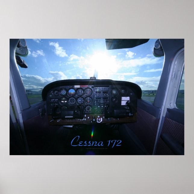 Instrumentenkonsole Cessna 172 Poster (Vorne)