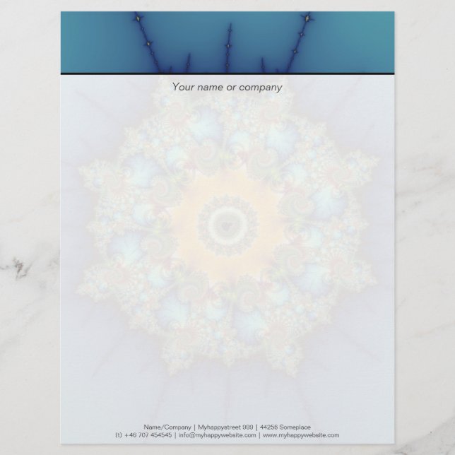 Insular - Mandelbrot Art Briefbogen (Vorderseite)
