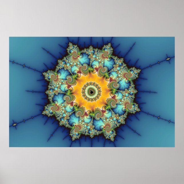Insular - Mandelbrot Art Poster (Vorne)