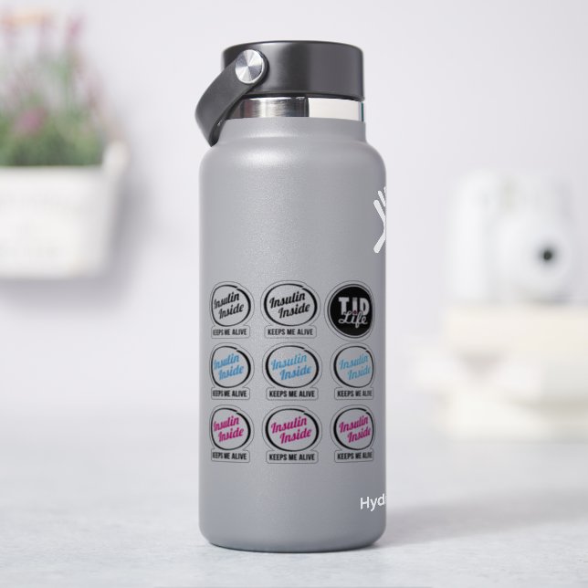 Insulin Inside Pod Stickers [Clear Vinyl] Aufkleber (HydroFlask)