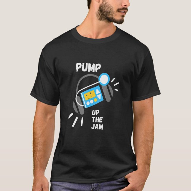 Insulin pumpen den Jam Typ 1 Diabetes auf T-Shirt (Vorderseite)