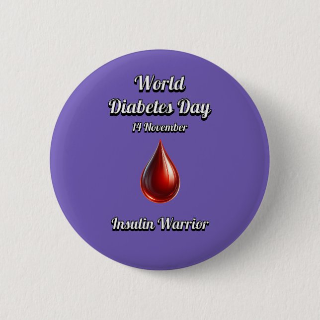 Insulin Warrior Weltdiabetestag. Button (Vorderseite)