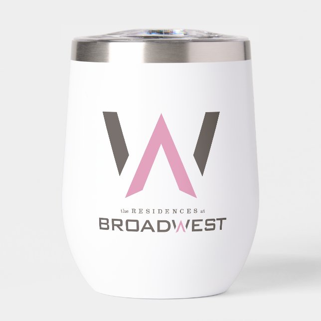 Insuline Wine Tumbler - Großes Logo - Rosa (Vorderseite)