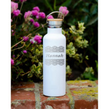 Insulinmatte Weißwasserflasche mit Wellendesign