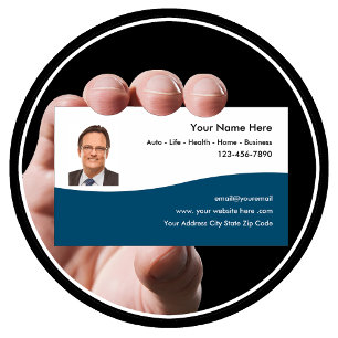 Insurance Agent Foto Business Cards Visitenkarte
