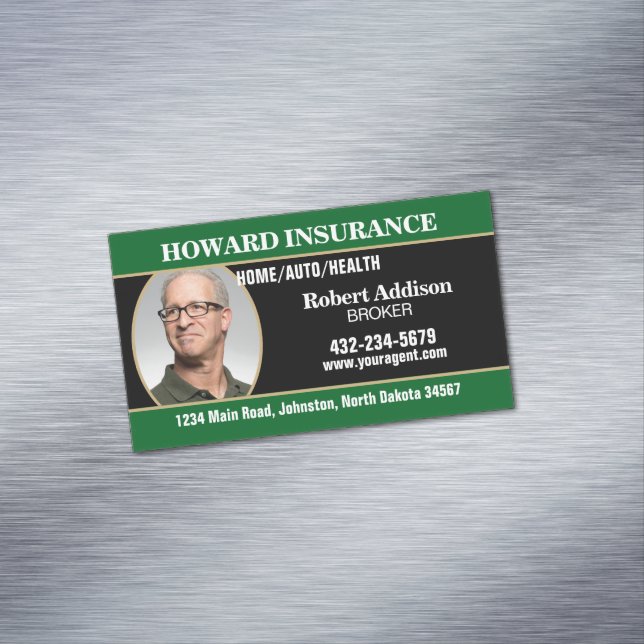 Insurance Agent or Any Company Magnetische Visitenkarte (Beispiel)