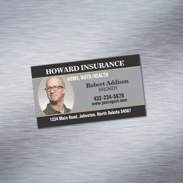 Insurance Agent or Any Company Magnetische Visitenkarte (Beispiel)