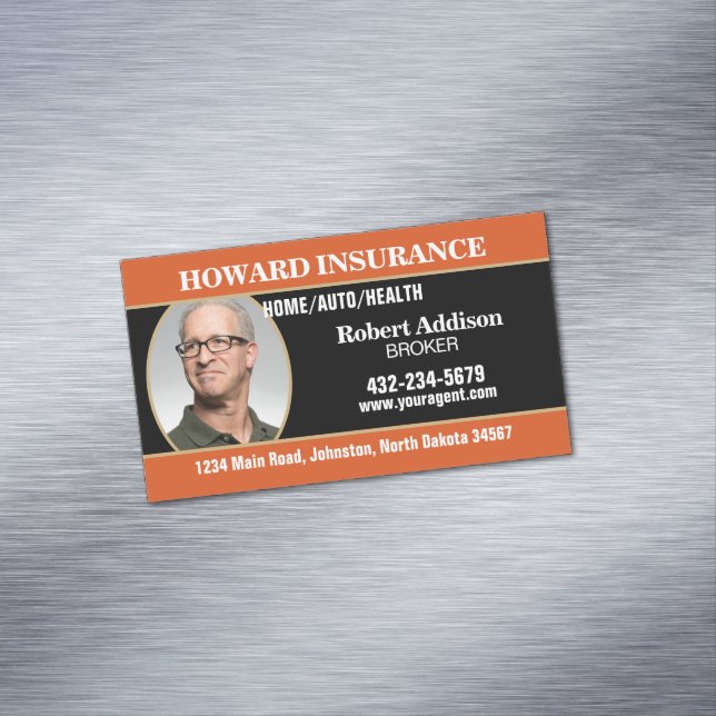 Insurance Agent or Any Company Magnetische Visitenkarte (Beispiel)