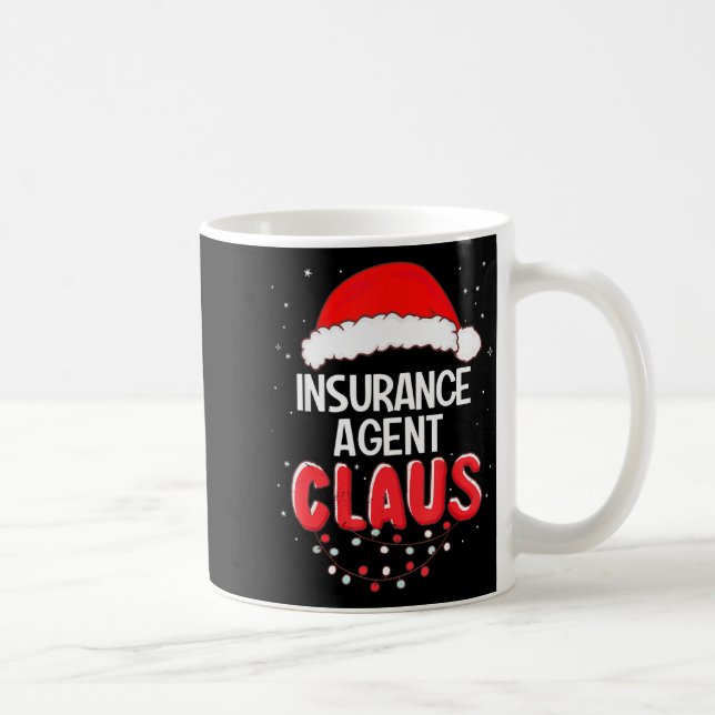 Insurance Agent Santa Claus Christmas Matching Cos Kaffeetasse (Rechts)