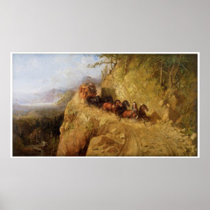 Inszenierung in Kalifornien durch Gutzon Borglum Poster