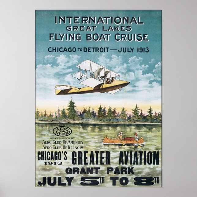 Int l Great Lakes Flying Boat Cruise Poster (Vorne)