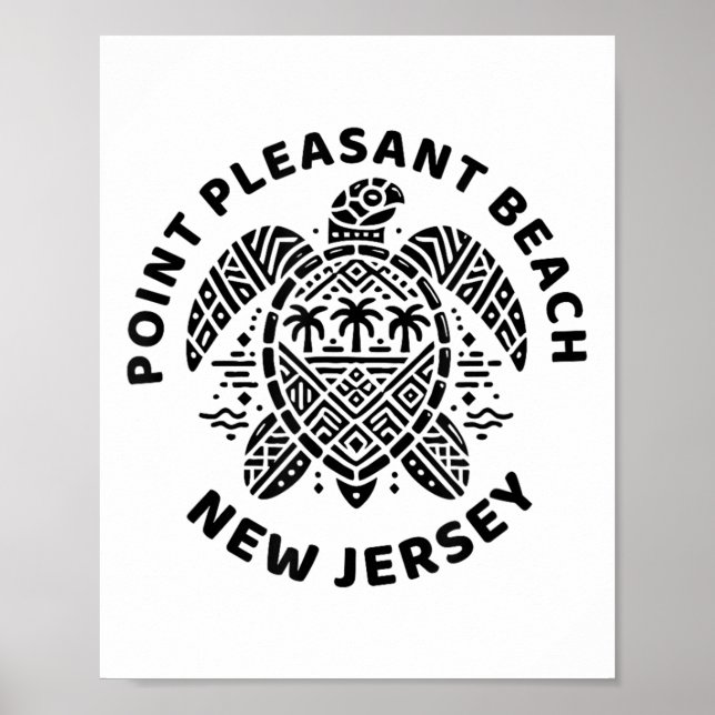 Int Pleasant Beach New Jersey Nj Junge Mädchen Män Poster (Vorne)