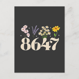 intage 8647, Anti Trump, Feministin der Blumenwelt Ankündigungspostkarte