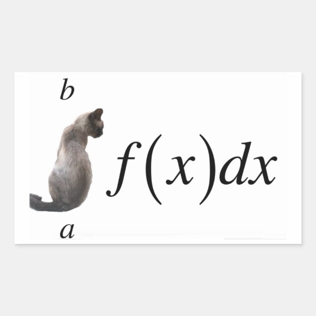 Integral cat rechteckiger aufkleber (Vorderseite)