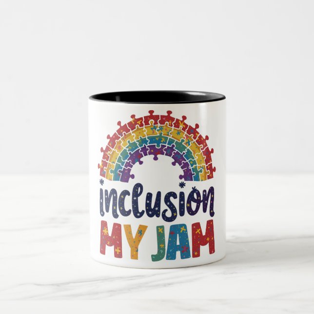 Integration ist mein Jam Zweifarbige Tasse (Mittel)