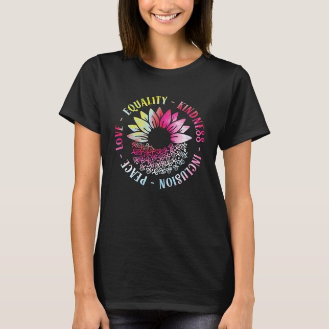 Integration Liebe Frieden Güte Solidarität Gleichh T-Shirt (Vorderseite)